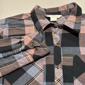 Natural Reflections Black and Pink Plaid Shirt